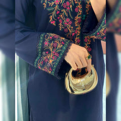 PULK-UNSTITCHED 3PC DHANAK EMBROIDERED SUIT-PK-5761