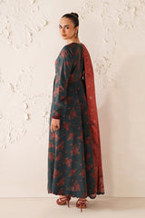 BAROQUE-UNSTITCHED 3PC DIGITAL PRINTED VISCOSE SUIT-PK-5853