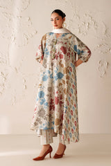 BAROQUE-UNSTITCHED 3PC DIGITAL PRINTED VISCOSE SUIT-PK-5844