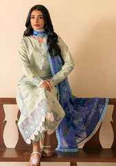 QALAMQAR-UNSTITCHED 3PC LAWN EMBROIDERED SUIT-PK-4716