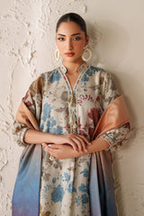 BAROQUE-UNSTITCHED 3PC DIGITAL PRINTED VISCOSE SUIT-PK-5844