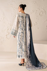 BAROQUE-UNSTITCHED 3PC DIGITAL PRINTED VISCOSE SUIT-PK-5843