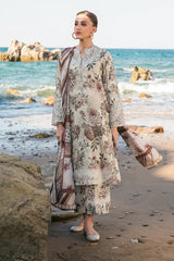 BAROUQE-UNSTITCHED 3PC KARANDI PRINTED SUIT-PK-2571