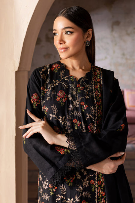 BAREEZE-UNSTITCHED 3PC DHANAK EMBROIDERED SUIT-PK-5799