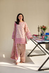 SOBIA NAZIR-UNSTITCHED 3PC LAWN DIGITAL PRINTED EMB SUIT-PK-056
