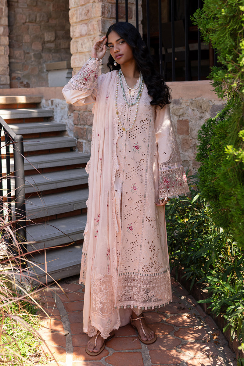 QALAMQAR-UNSTITCHED 3PC LAWN CHIKANKAARI EMBROIDERED SUIT-PK-4660