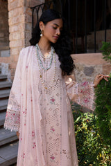 QALAMQAR-UNSTITCHED 3PC LAWN CHIKANKAARI EMBROIDERED SUIT-PK-4660