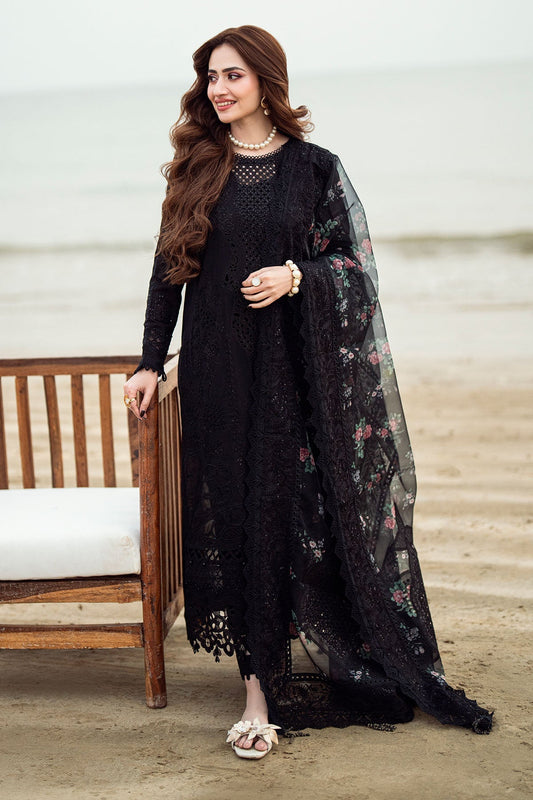 NUREH-UNSTITCHED 3PC DHANAK LASER WORK EMBROIDERED SUIT-PK-3667