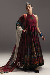 ZARA SHAHJAHAN-UNSTITCHED 3PC DIGITAL PRINTED LAWN FROCK-PK-065