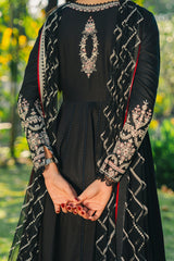 AFROZEH-UNSTITCHED 3PC LAWN EMBROIDERED FROCK-PK-4921