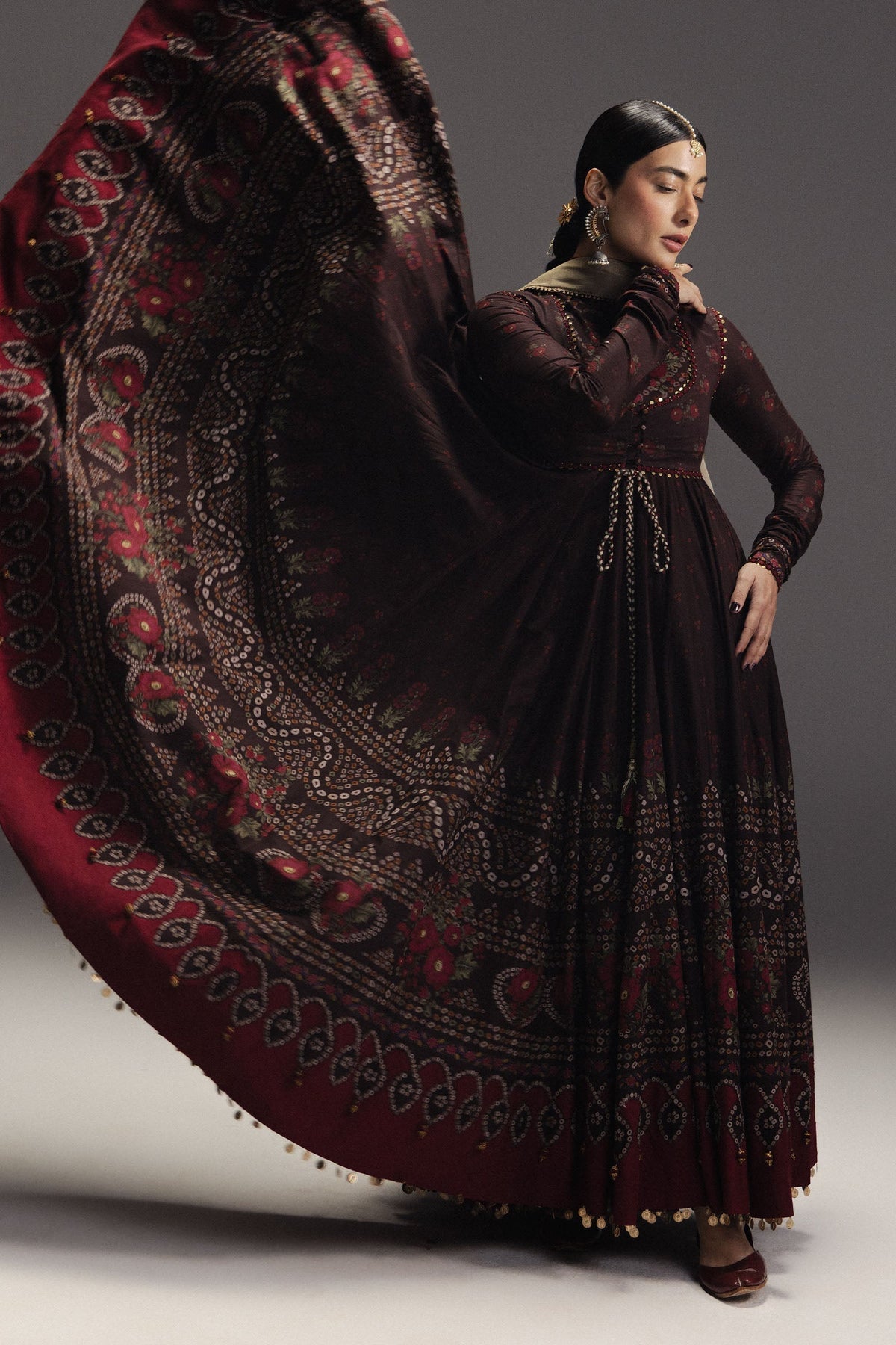 ZARA SHAH JAHAN-FROCK 3PC DIGITAL PRINT FROCK AND SILK PRINT DUPATTA-AND TROUSER-PK-1202