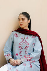 ZARA SHAH JAHAN-UNSTITCHED 3PC DHANAK EMBROIDERED SUIT-PK-5777