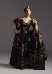 ZARA SHAH JAHAN-FROCK 3PC DIGITAL PRINTED FROCK AND SILK PRINTED DUPATTA-AND TROUSER-PK-1205