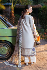 JADE -UNSTITCHED 3PC DHANAK EMBROIDERED SUIT-PK-3821