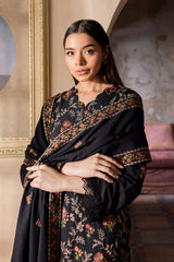 BAREEZE-UNSTITCHED 3PC DHANAK EMBROIDERED SUIT-PK-5799