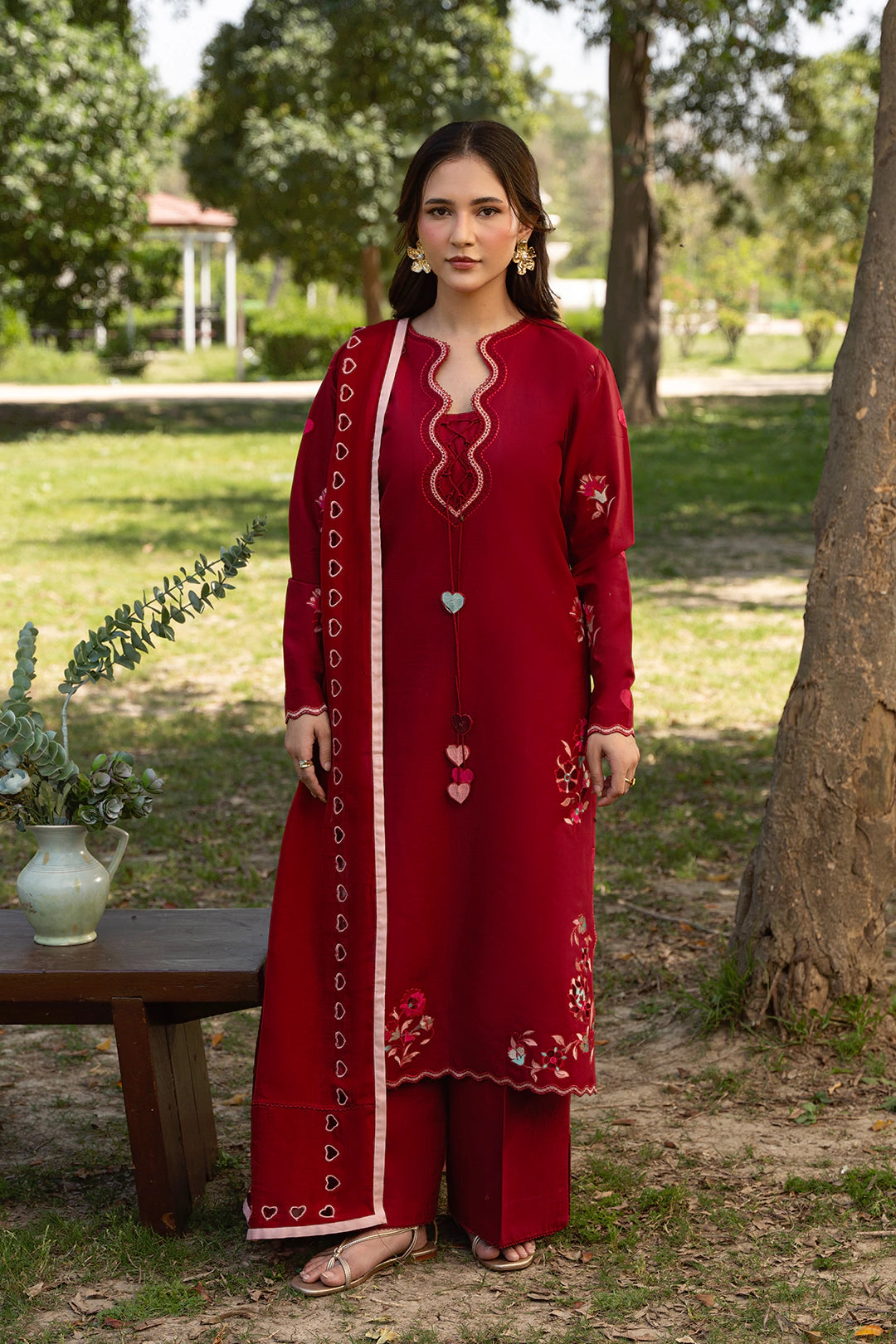 MANNAT-UNSTITCHED 3PC DHANAK EMBROIDERED SUIT-PK-5248