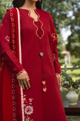 MANNAT-UNSTITCHED 3PC DHANAK EMBROIDERED SUIT-PK-5248