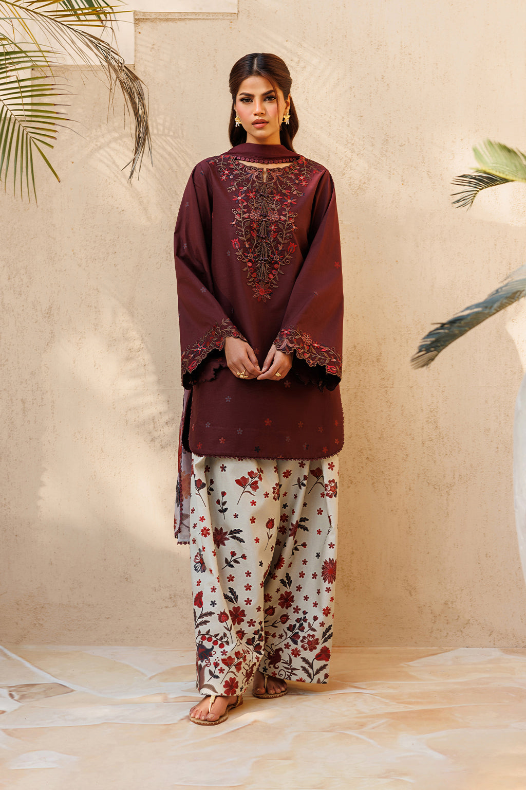 IZNIK-UNSTITCHED 3PC LAWN EMBROIDERED SUIT-PK-057