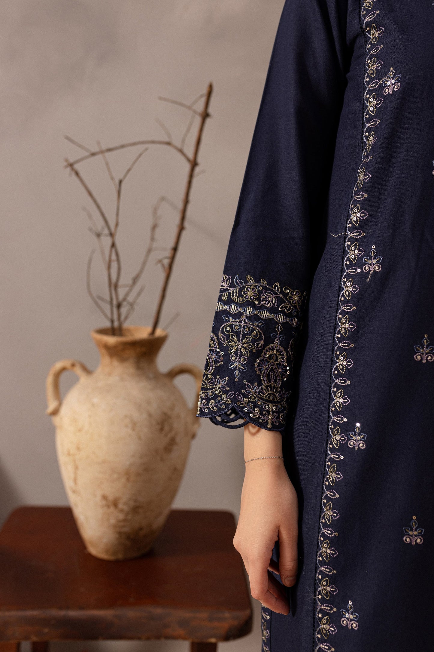 BATIK-2PC SEQUIN LAWN EMBROIDERED SHIRT WITH SEQUIN LAWN EMBROIDERED TROUSER-PK-5606