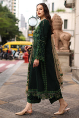 CHARIZMA-UNSTITCHED 3PC DHANAK EMBROIDERED SUIT-PK-5321