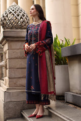 CHARIZMA-UNSTITCHED 3PC DHANAK EMBROIDERED SUIT-PK-5318