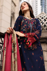 CHARIZMA-UNSTITCHED 3PC DHANAK EMBROIDERED SUIT-PK-5318