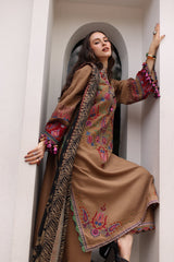 CHARIZMA-UNSTITCHED 3PC DHANAK EMBROIDERED SUIT-PK-5319