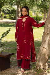 MANNAT-UNSTITCHED 3PC DHANAK EMBROIDERED SUIT-PK-5248