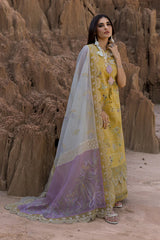 RANG RASIYA-UNSTITCHED 3PC LAWN HEAVY CHIKAN EMBROIDERED SUIT-PK-4686