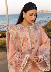 CRIMSON-UNSTITCHED 3PC LAWN CHIKAANKARI EMBROIDERED SUIT-PK-4705