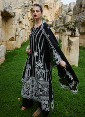 IMAGE-3PC LAWN EMBROIDERED SHIRT WITH CHIFFON EMBROIDERED DUPATTA AND TROUSER-PK-5649