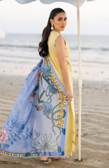 SERAN-UNSTITCHED 3PC LAWN EMBROIDERED SUIT-PK-4850