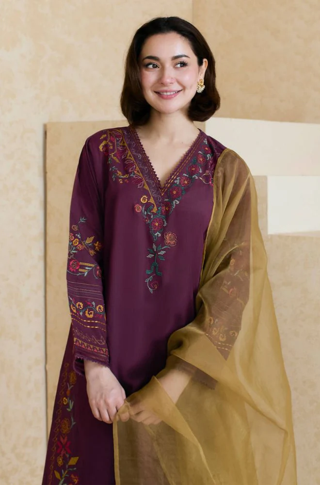 ZARA SHAHJAHAN - UNSTITCHED 3PC LAWN EMBROIDERED SUIT-PK-5732