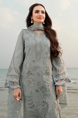 NUREH-UNSTITCHED 3PC LAWN LASER WORK EMBROIDERED SUIT-PK-4746