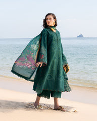 JADE-UNSTITCHED 3PC LAWN CHIKANKAARI EMBROIDERED SUIT-PK-4877