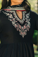 AFROZEH-UNSTITCHED 3PC LAWN EMBROIDERED FROCK-PK-4921