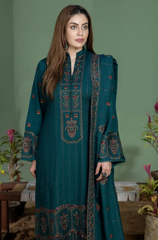 MOHAGNI-UNSTITCHED 3PC DHANAK EMBROIDERED SUIT-PK-4256