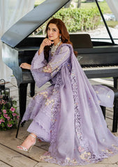 ELAF-UNSTITCHED 3PC LAWN LASERCUTWORK EMBROIDERED SUIT-PK-4780