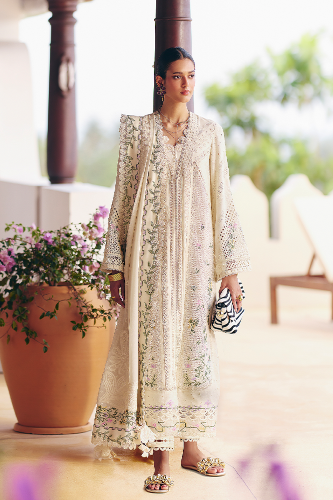 SUFFUSE-UNTITCHED 3PC LAWN CHIKAANKARI EMBROIDERED SUIT-PK-4719