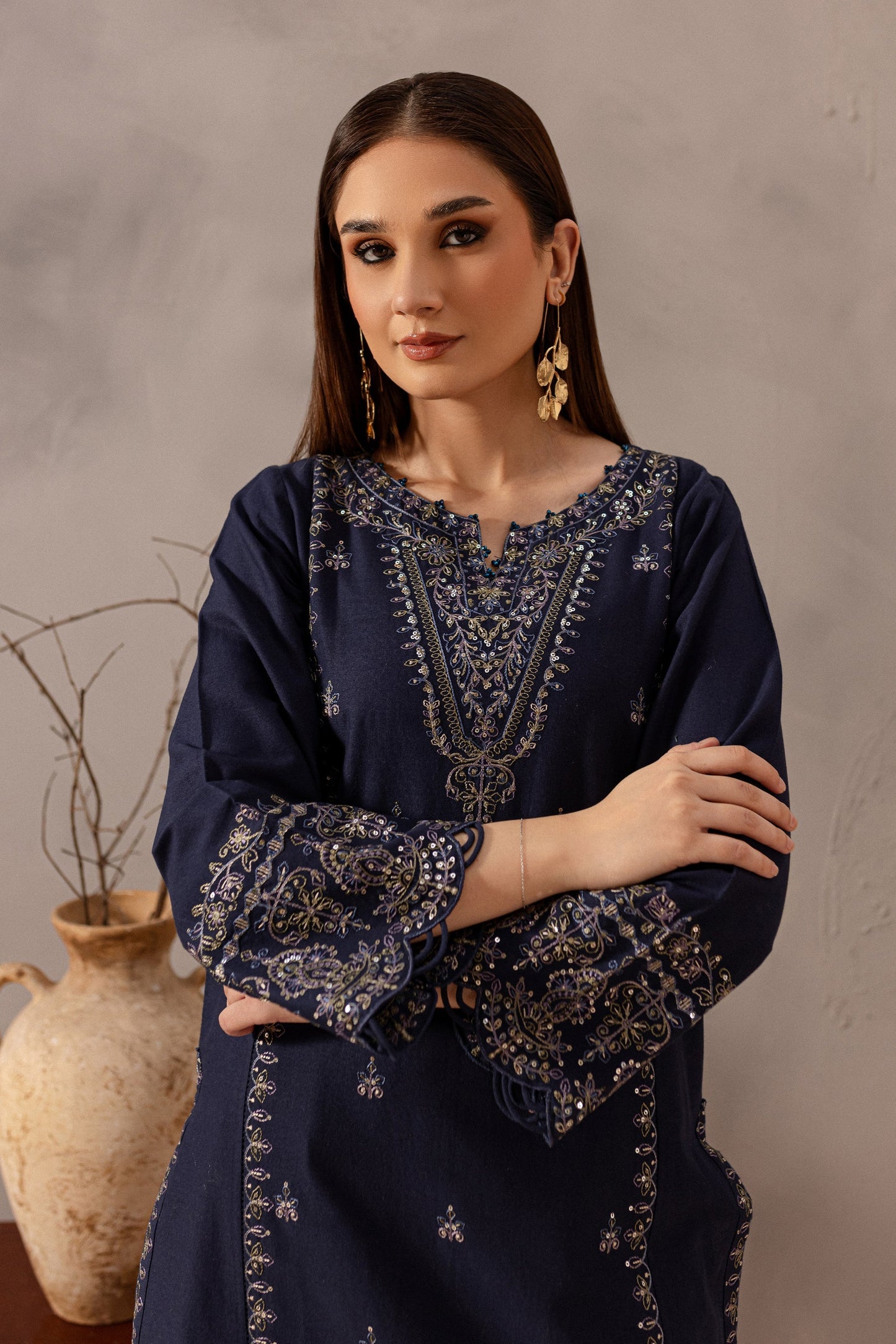 BATIK-2PC SEQUIN LAWN EMBROIDERED SHIRT WITH SEQUIN LAWN EMBROIDERED TROUSER-PK-5606