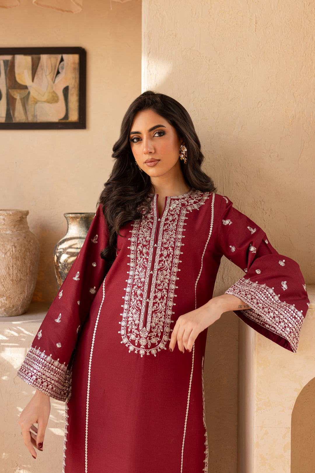 BATIK-UNSTITCHED 2PC EMBROIDERED LAWN DRESS-PK-5686