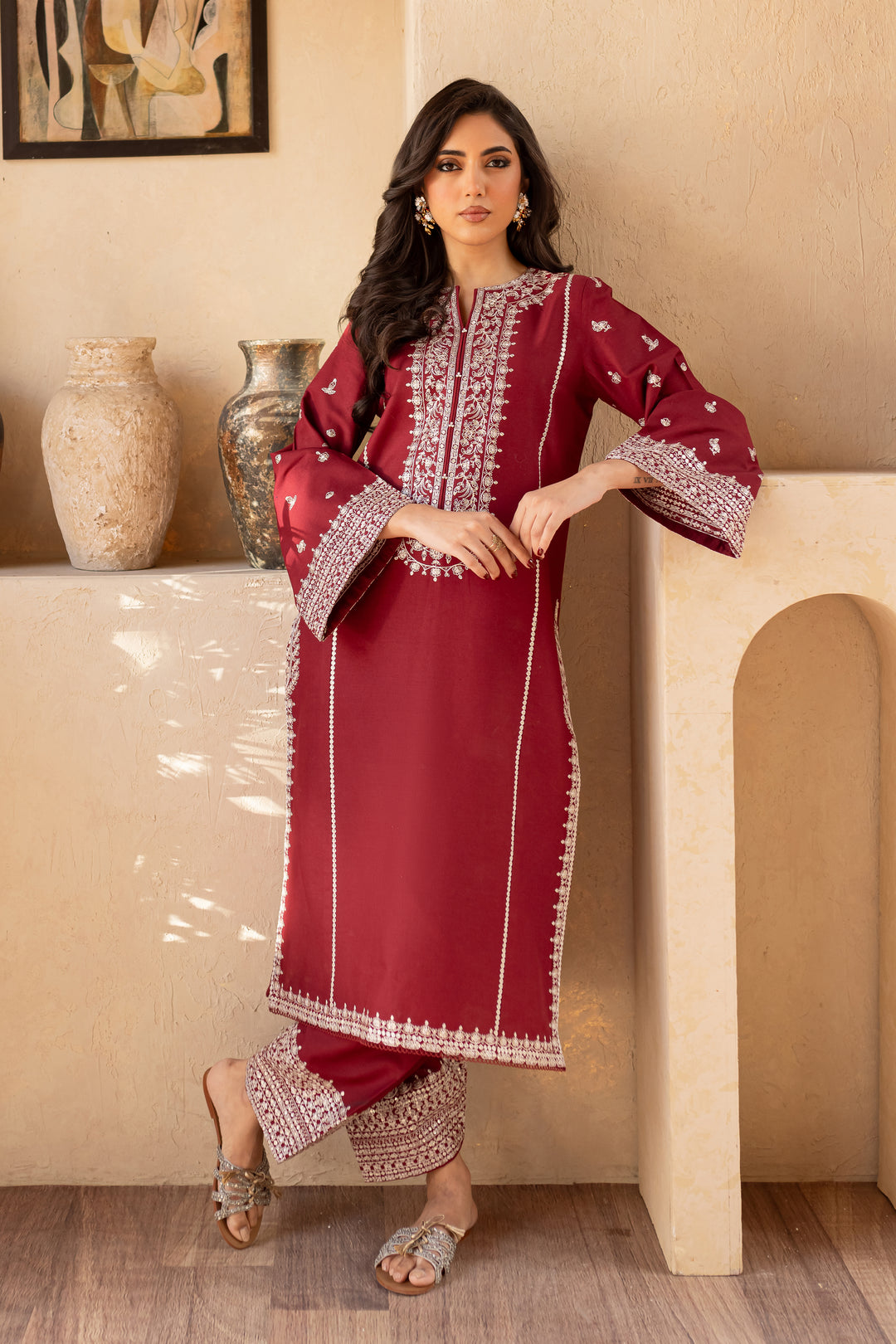 BATIK-UNSTITCHED 2PC EMBROIDERED LAWN DRESS-PK-5686