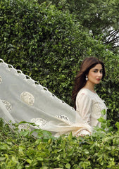 QALAMQAR-UNSTITCHED 3PC LAWN CHIKAANKARI EMBROIDERED SUIT -PK-4730