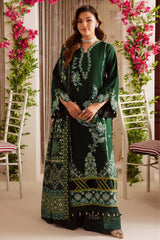 MAHNUR-UNSTITHED 3PC DHANAK HEAVY EMBROIDERED SUIT-PK-4327