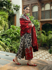ZAINAB CHOTTANI-UNSTITCHED 3PC KHADDAR EMBROIDERED DIGITAL PRINTED SUIT-PK-2621