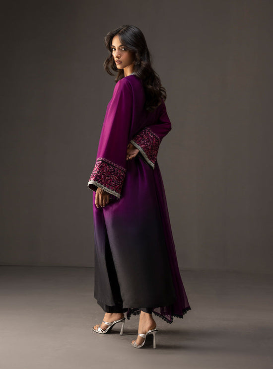 ZAINAB CHOTANI-3PC SHAMOZ SILK PRINT EMBROIDERED SUIT-PK-1710