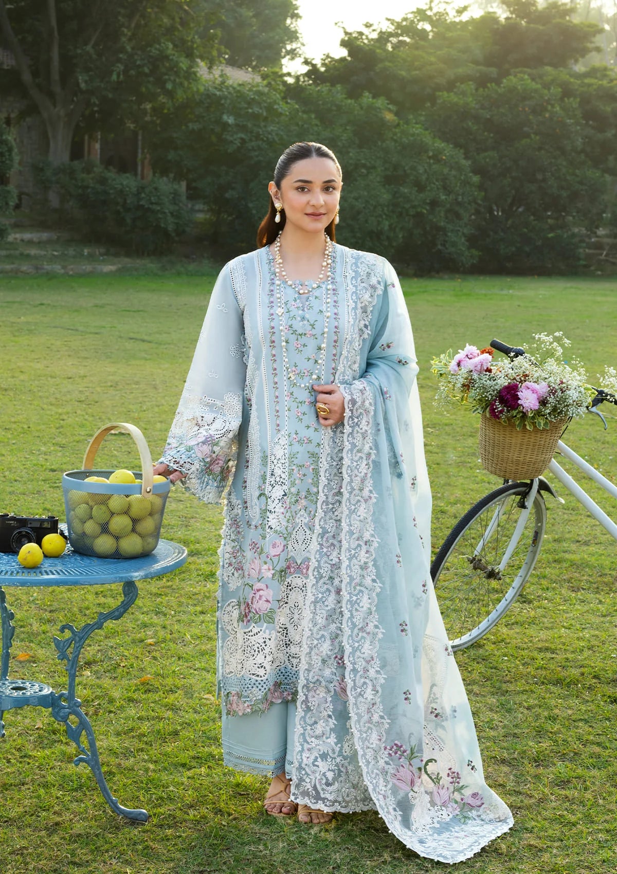 ELAF-UNSTITCHED 3PC DHANAK EMBROIDERED SUIT-PK-5242