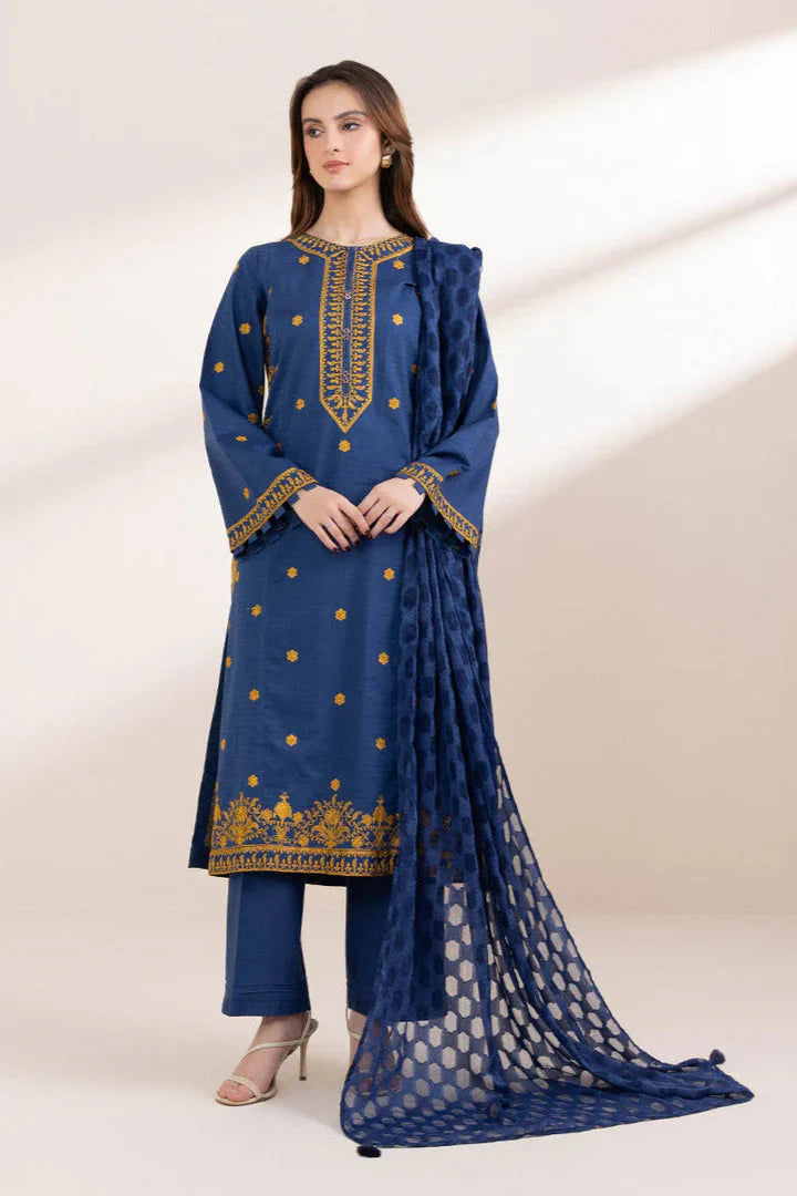 SAPPHIRE- UNSTITCHED 3PC LAWN EMBROIDERED SUIT-PK-5694