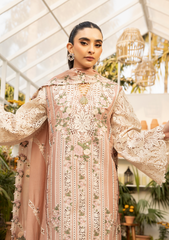 ELAF-UNSTITCHED 3PC LAWN CHIKAN EMBROIDERED SUIT-PK-4767