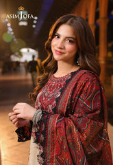 ASIM JOFA-UNSTITCHED 3PC LAWN DIGITAL PRINTED SUIT-PK-060
